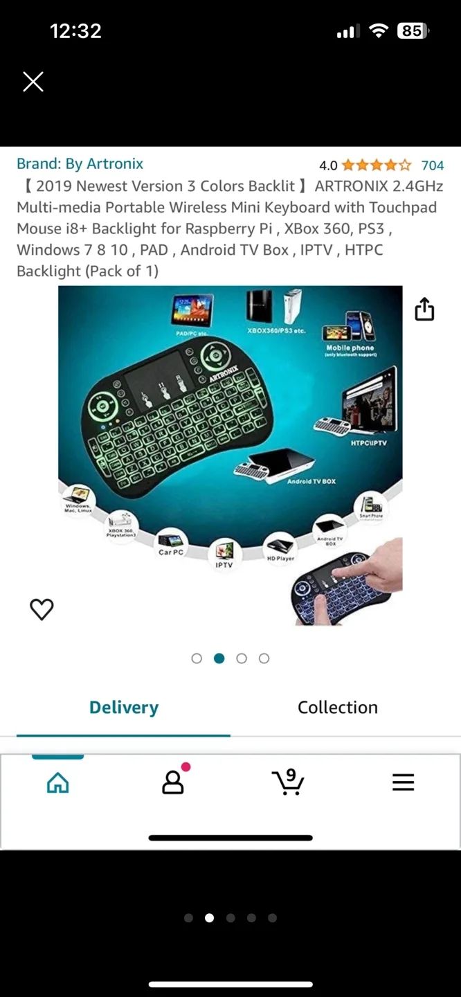 Wireless Mini Keyboard with Touchpad image indicator(2)