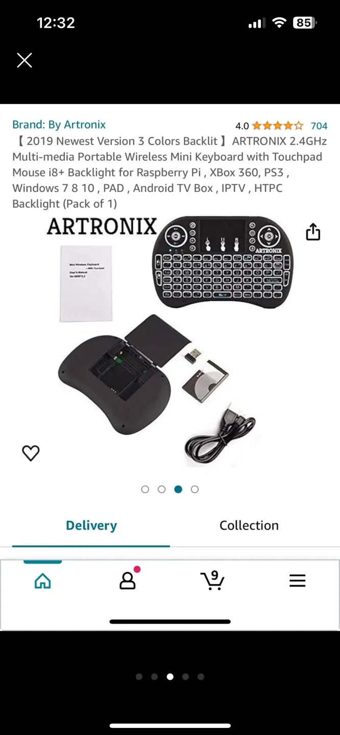 Wireless Mini Keyboard with Touchpad image indicator(3)