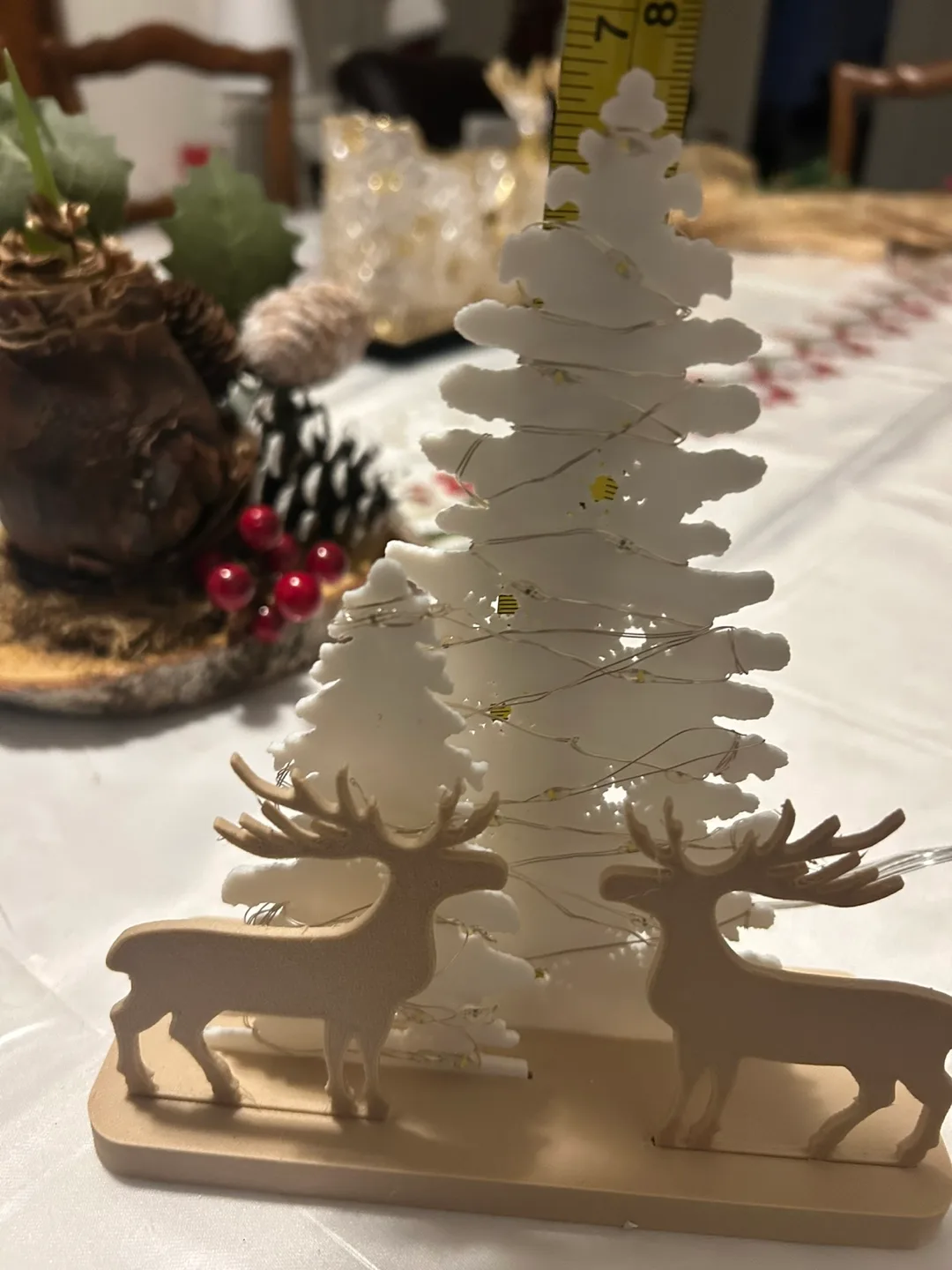 3D Deer and Christmas Tree Decoration with Lights image indicator(2)