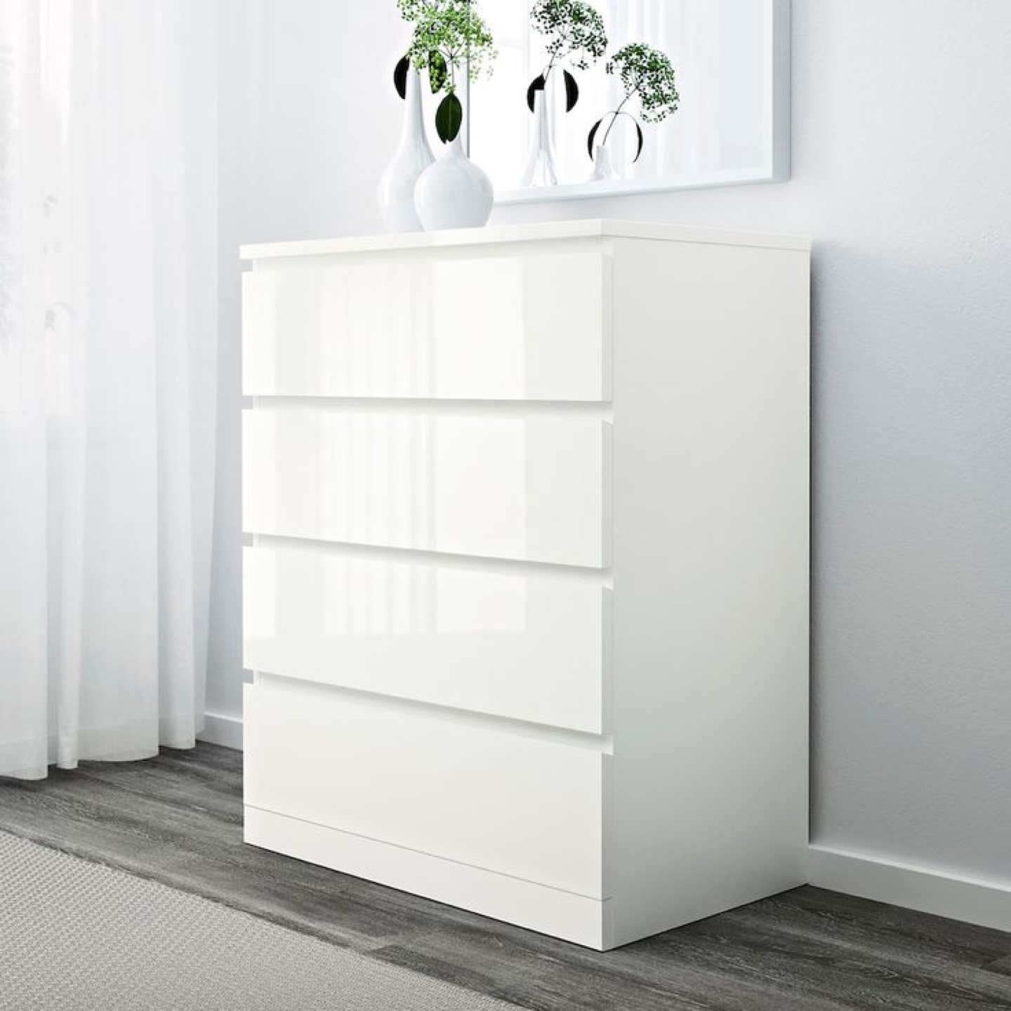 IKEA MALM 4-drawer Chest - White