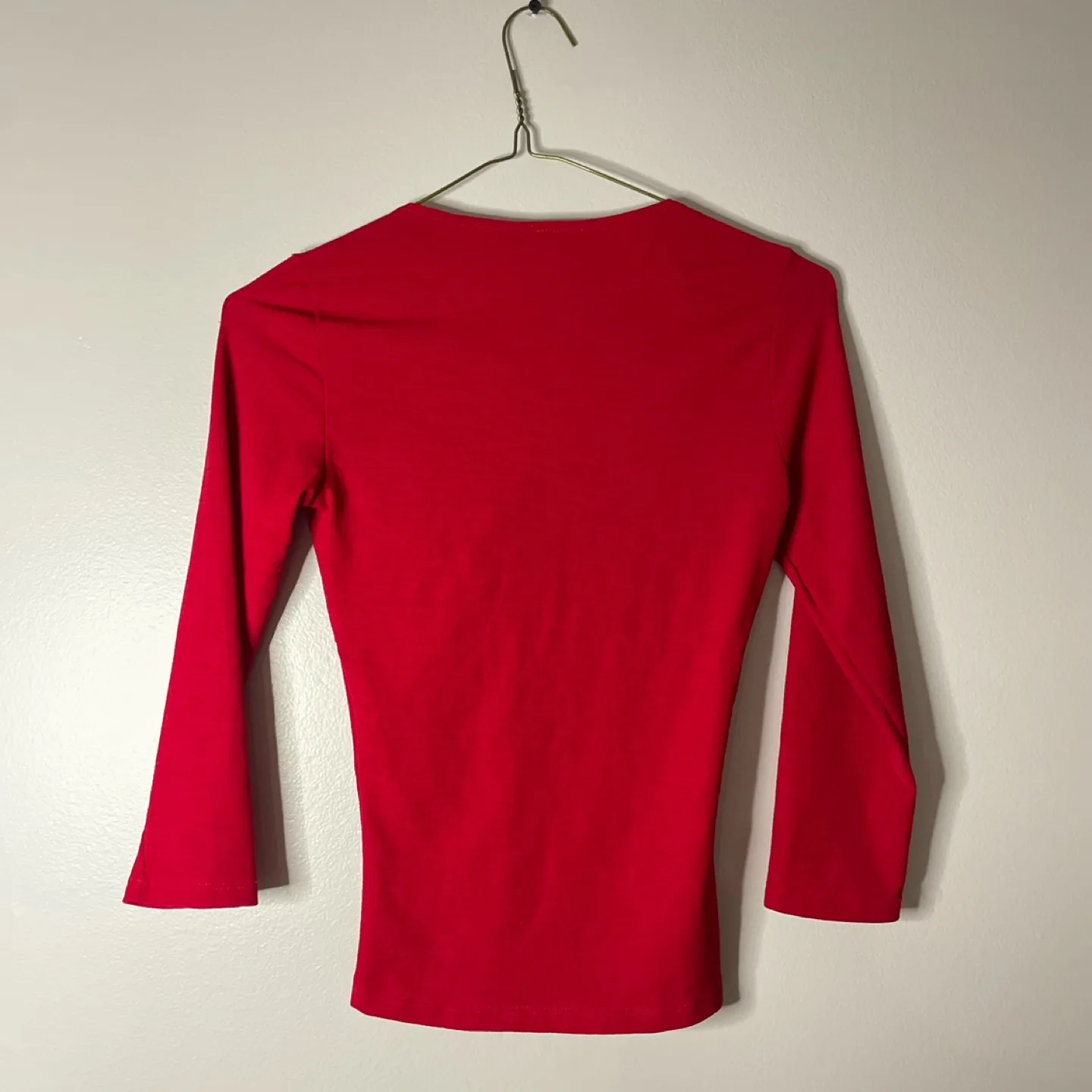 Red Twist Front Long Sleeve Top image indicator(2)