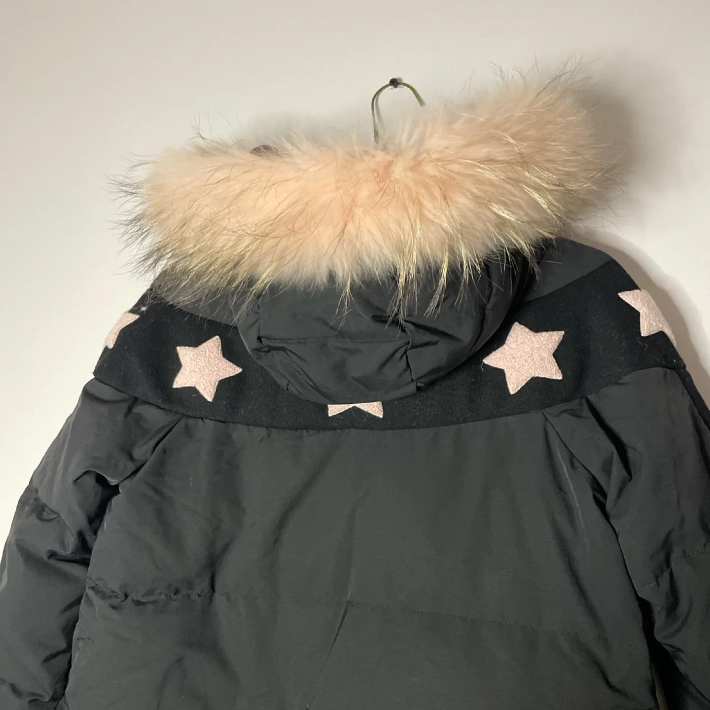 Black Winter Coat with Fur Hood image indicator(3)
