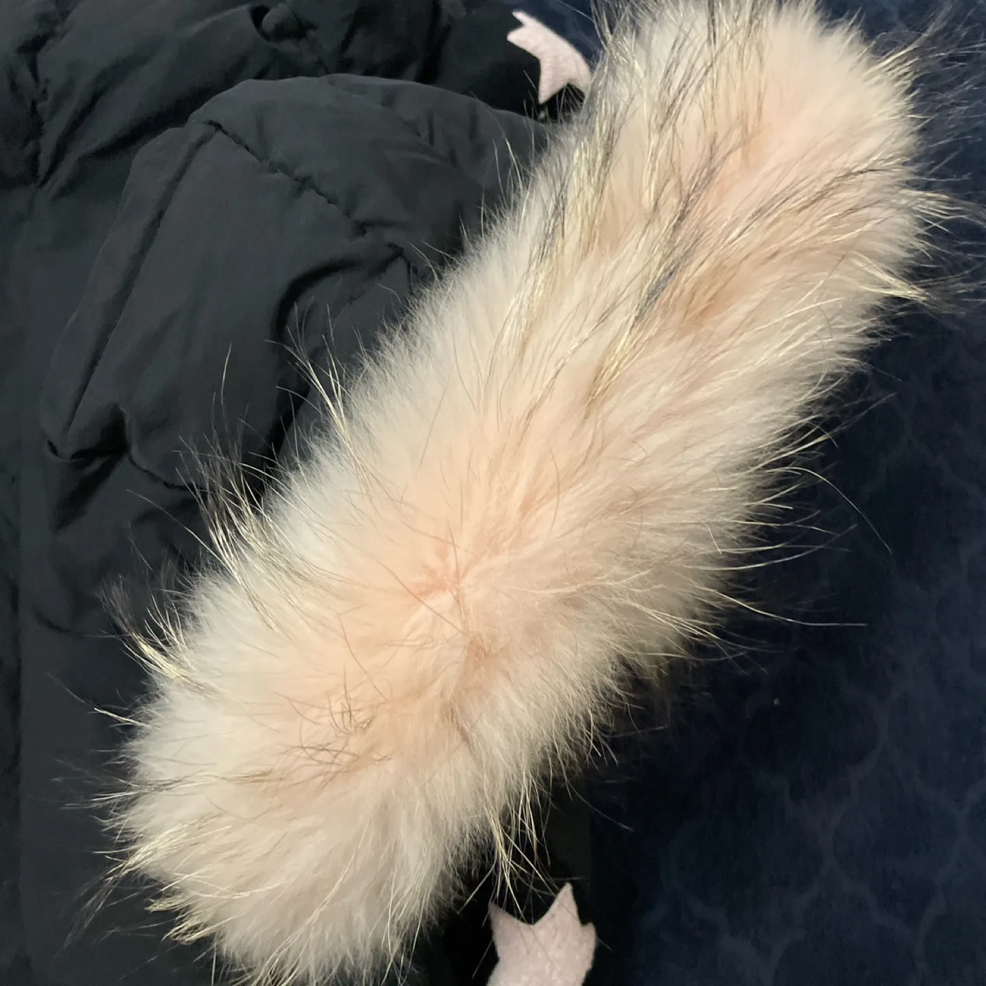 Black Winter Coat with Fur Hood image indicator(4)