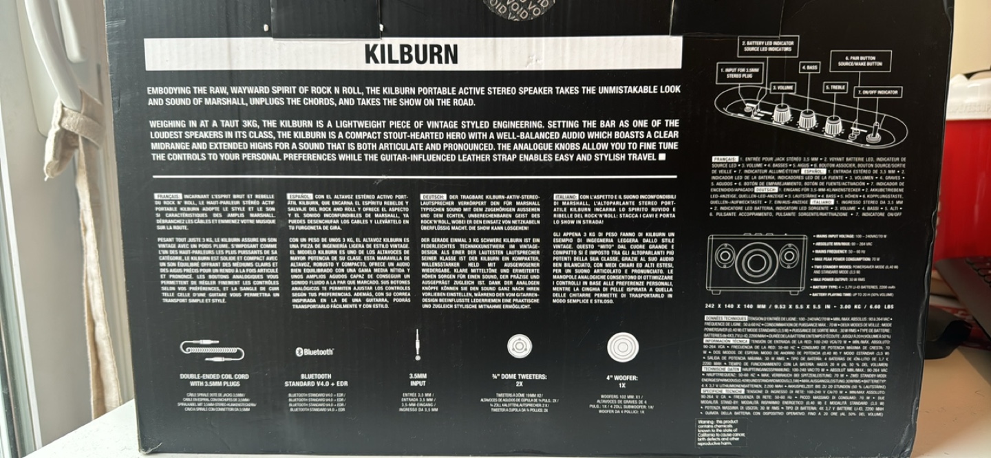 Marshall Kilburn Portable Bluetooth Speaker - photo 5