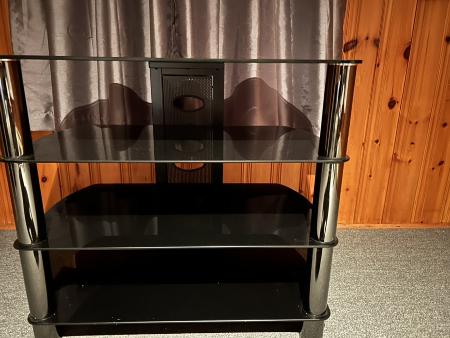 Black Glass TV Stand