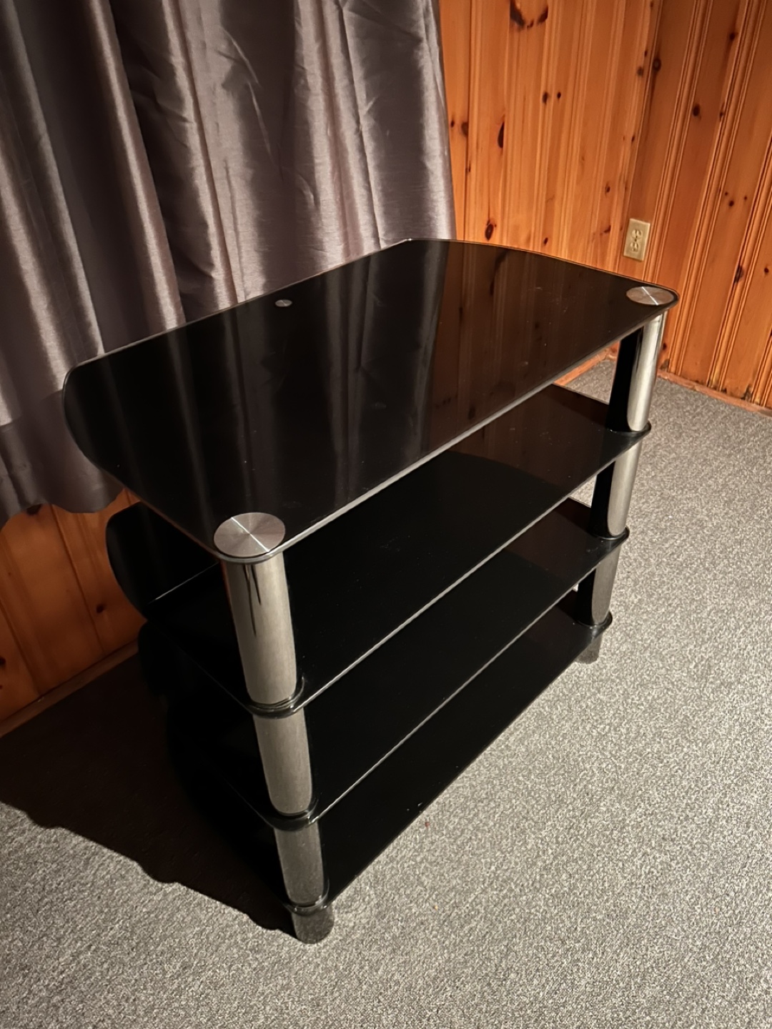 Black Glass TV Stand - photo 3