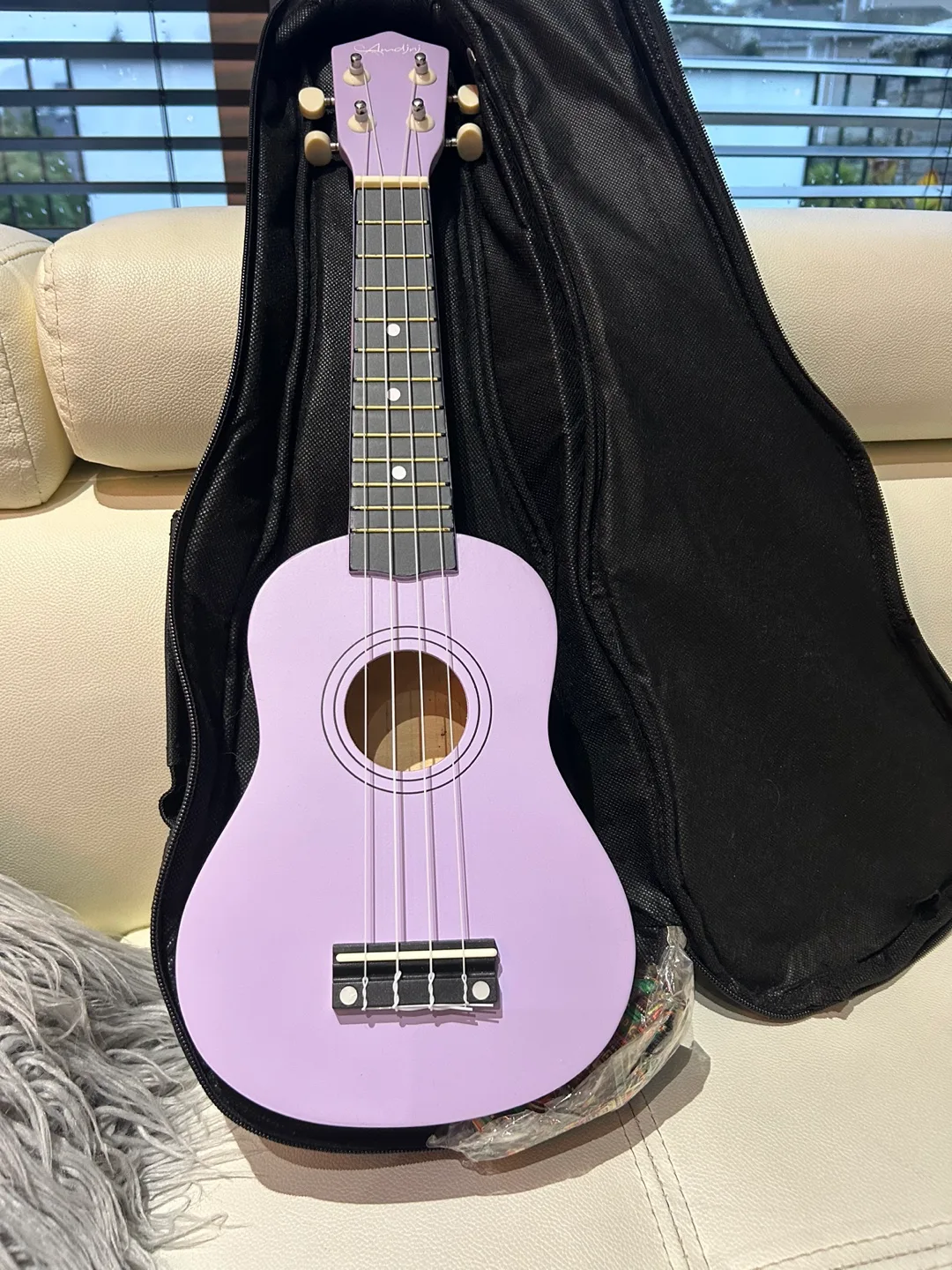 Purple Ukulele with Carrying Case thumbnail