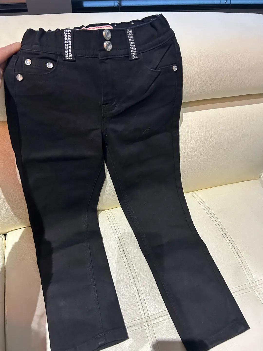 Lil' Luv Girls  Black Jeans Size 6X image indicator(2)