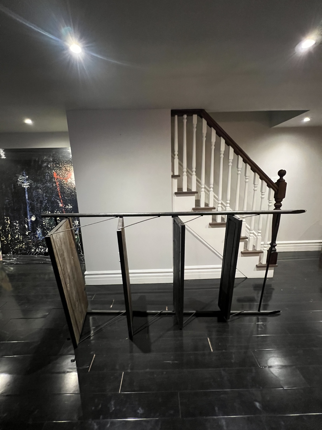 Restoration Hardware Reclaimed Elm & Iron Leaner Shelving
