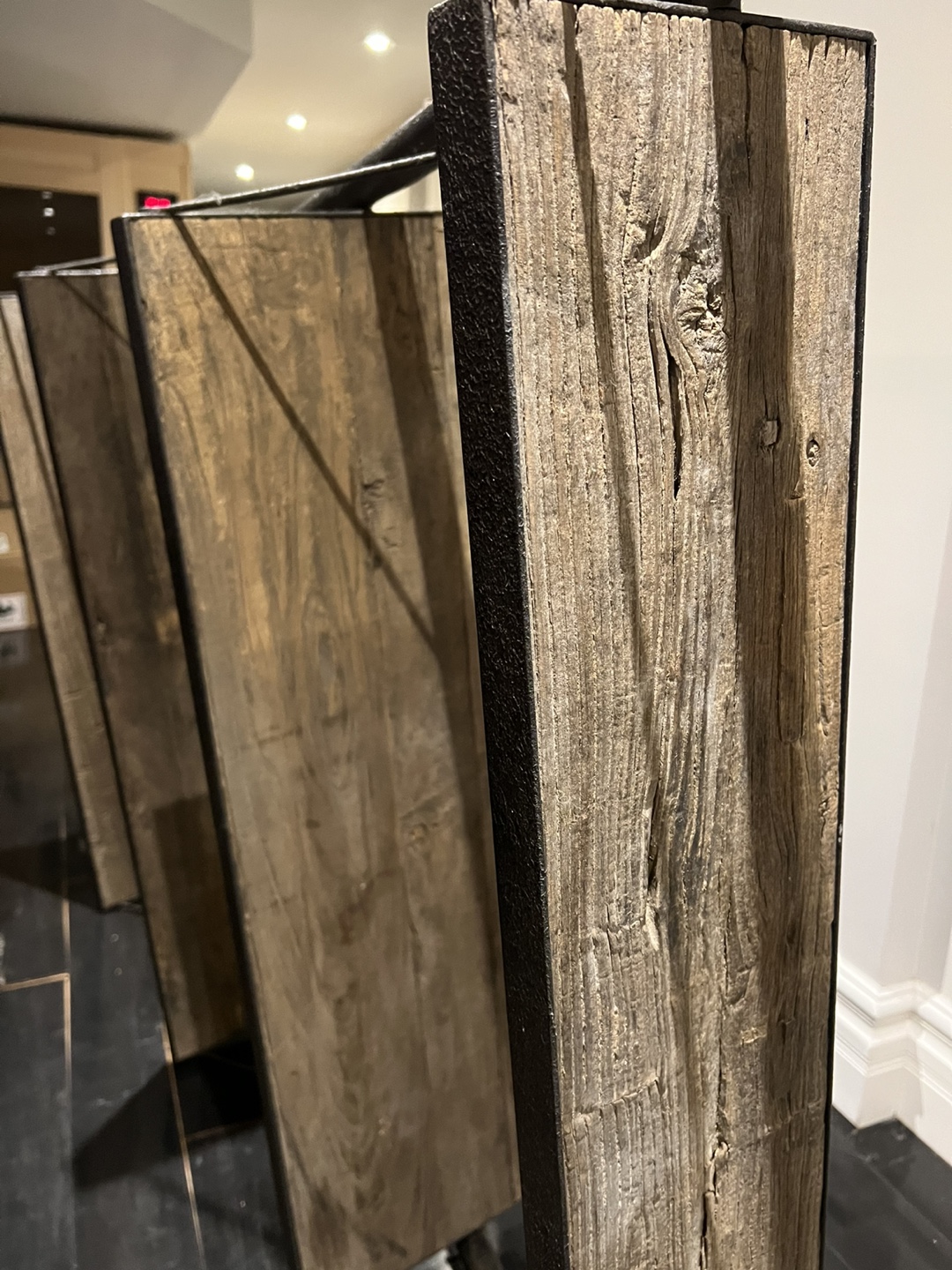 Restoration Hardware Reclaimed Elm & Iron Leaner Shelving - photo 5