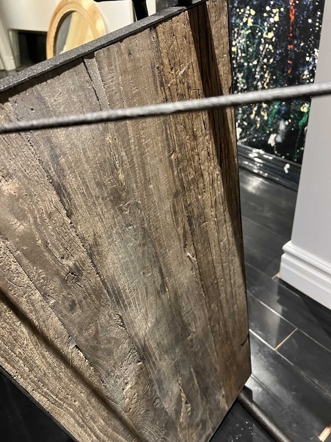 Restoration Hardware Reclaimed Elm & Iron Leaner Shelving - photo 3
