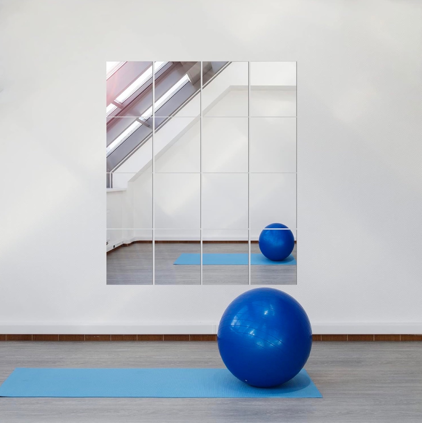 Large Wall Mirror Tiles For Home Gym (16 PCS) - photo 4
