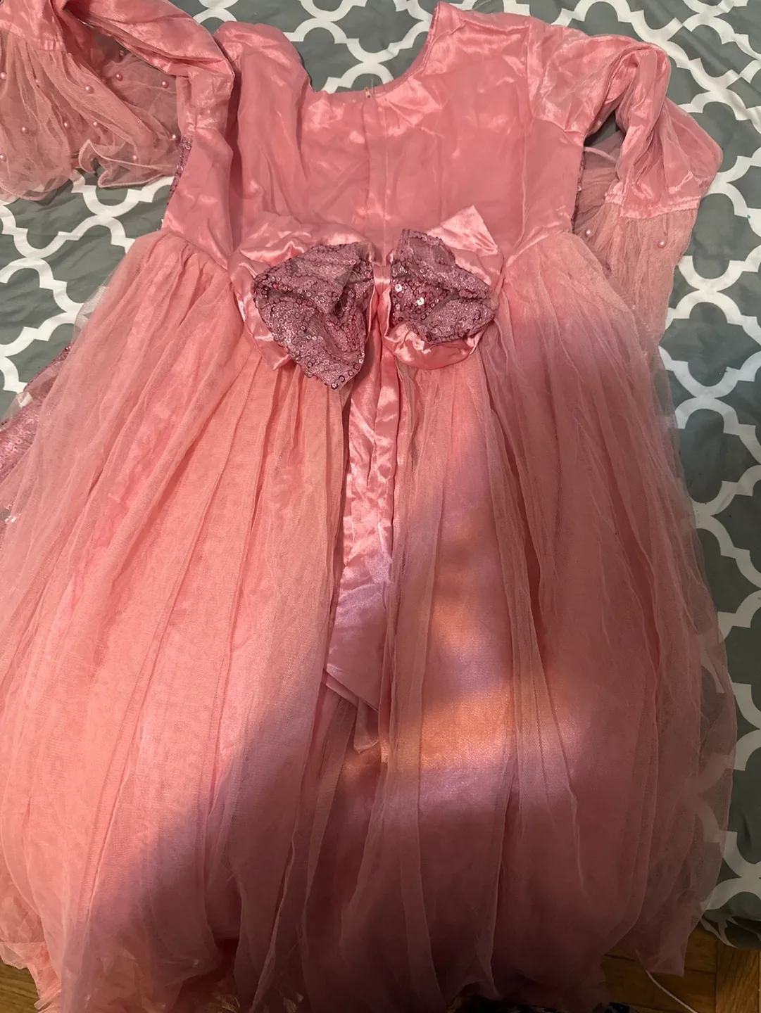 Girls Pink Sequined Dress image indicator(4)