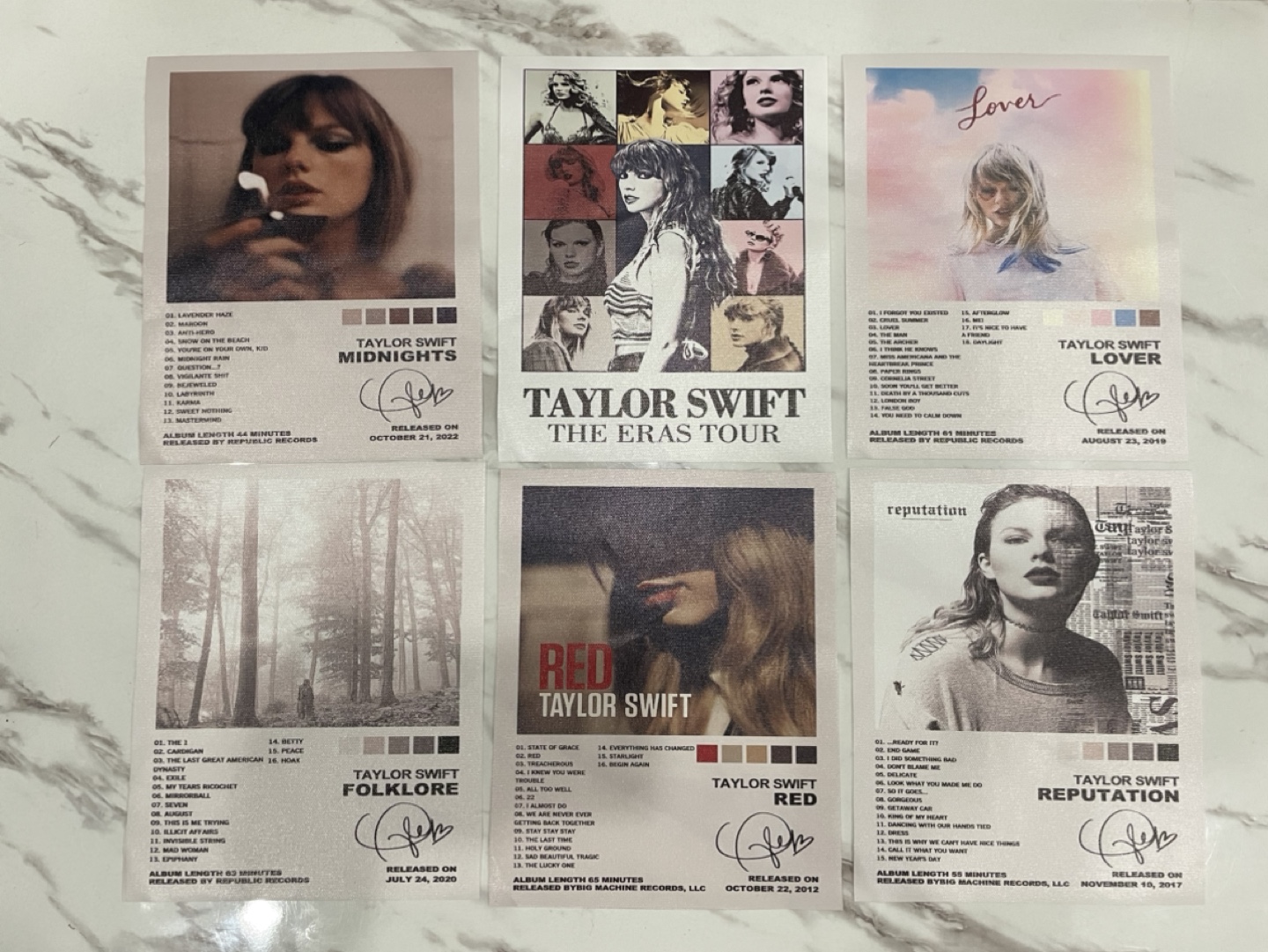 Taylor Swift Album Covers Canvas Print (6 PCS)