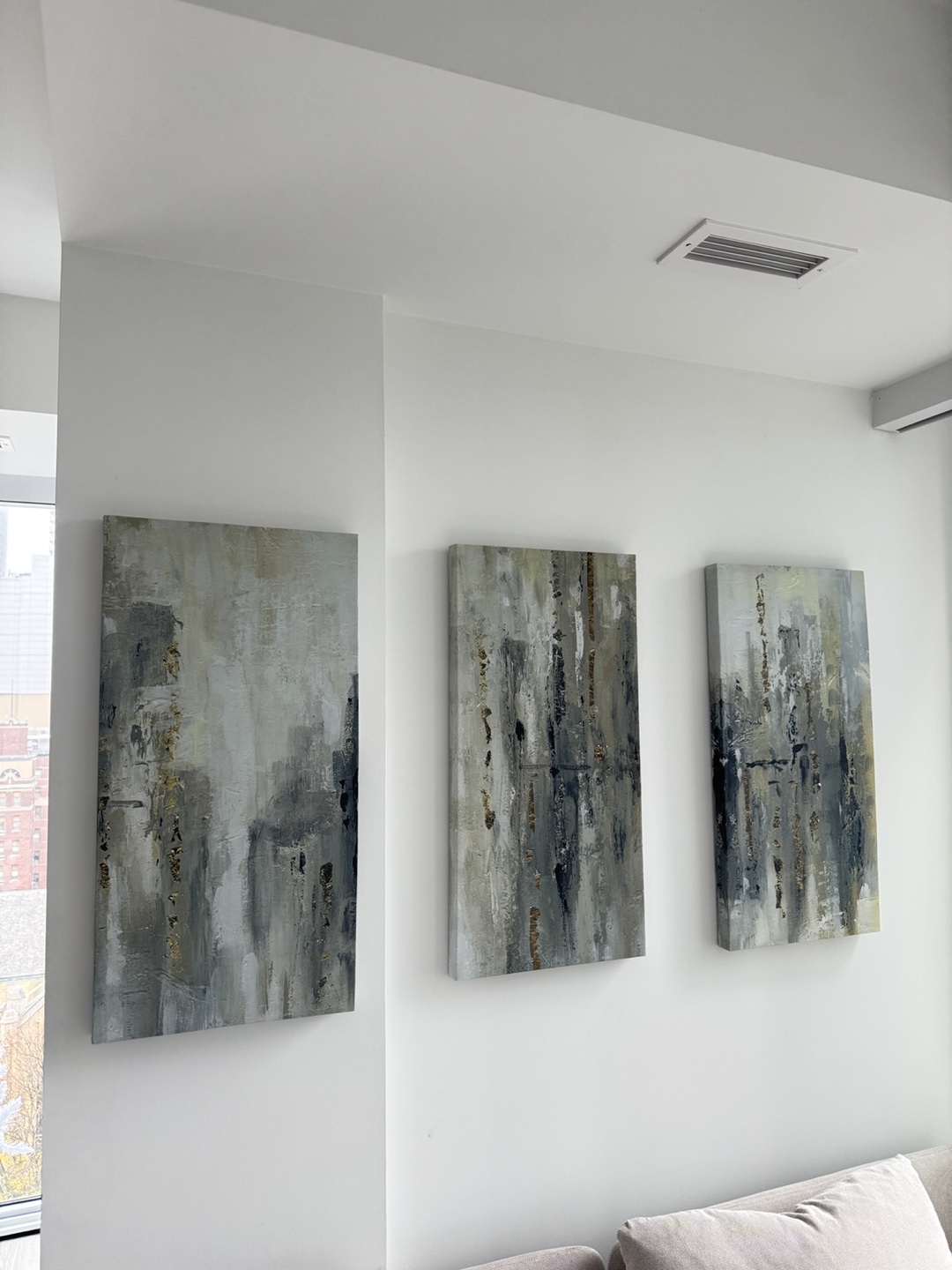 Set of 3 Abstract Canvas Wall Art - photo 3