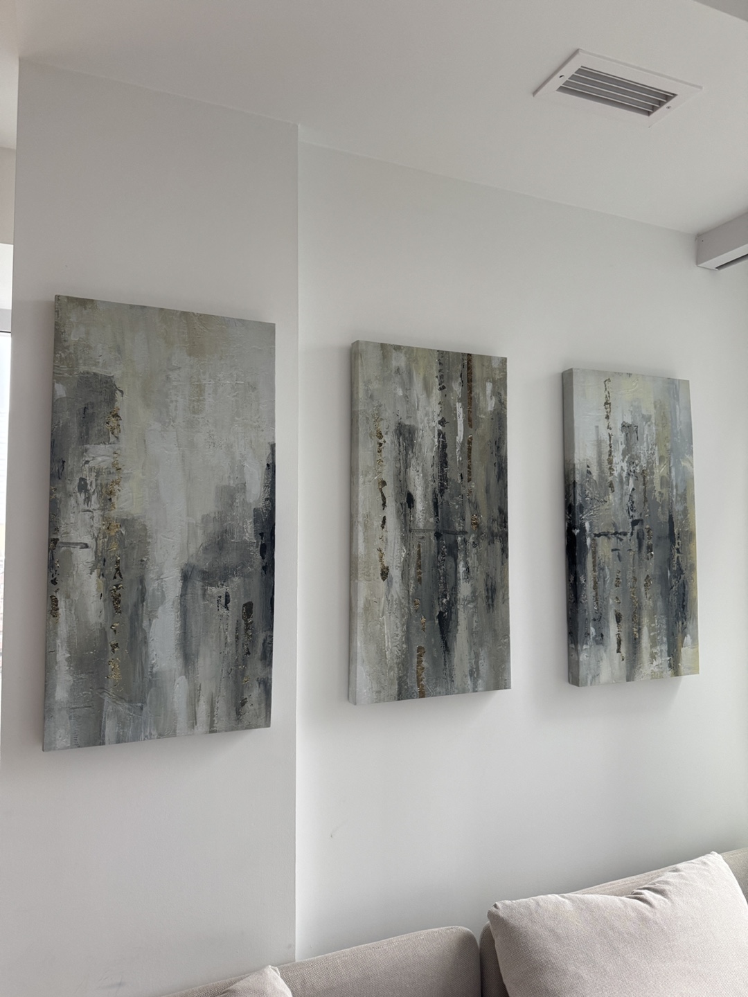 Set of 3 Abstract Canvas Wall Art - photo 2
