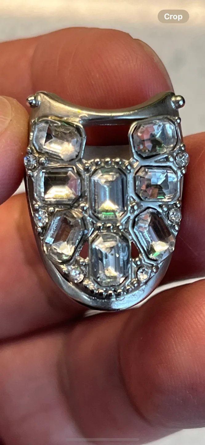 Unique Rhinestone Statement Ring size 5.5 image indicator(4)