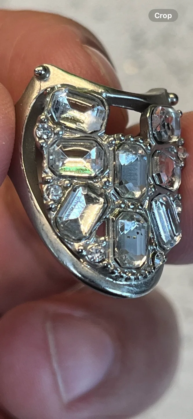 Unique Rhinestone Statement Ring size 5.5 image indicator(3)