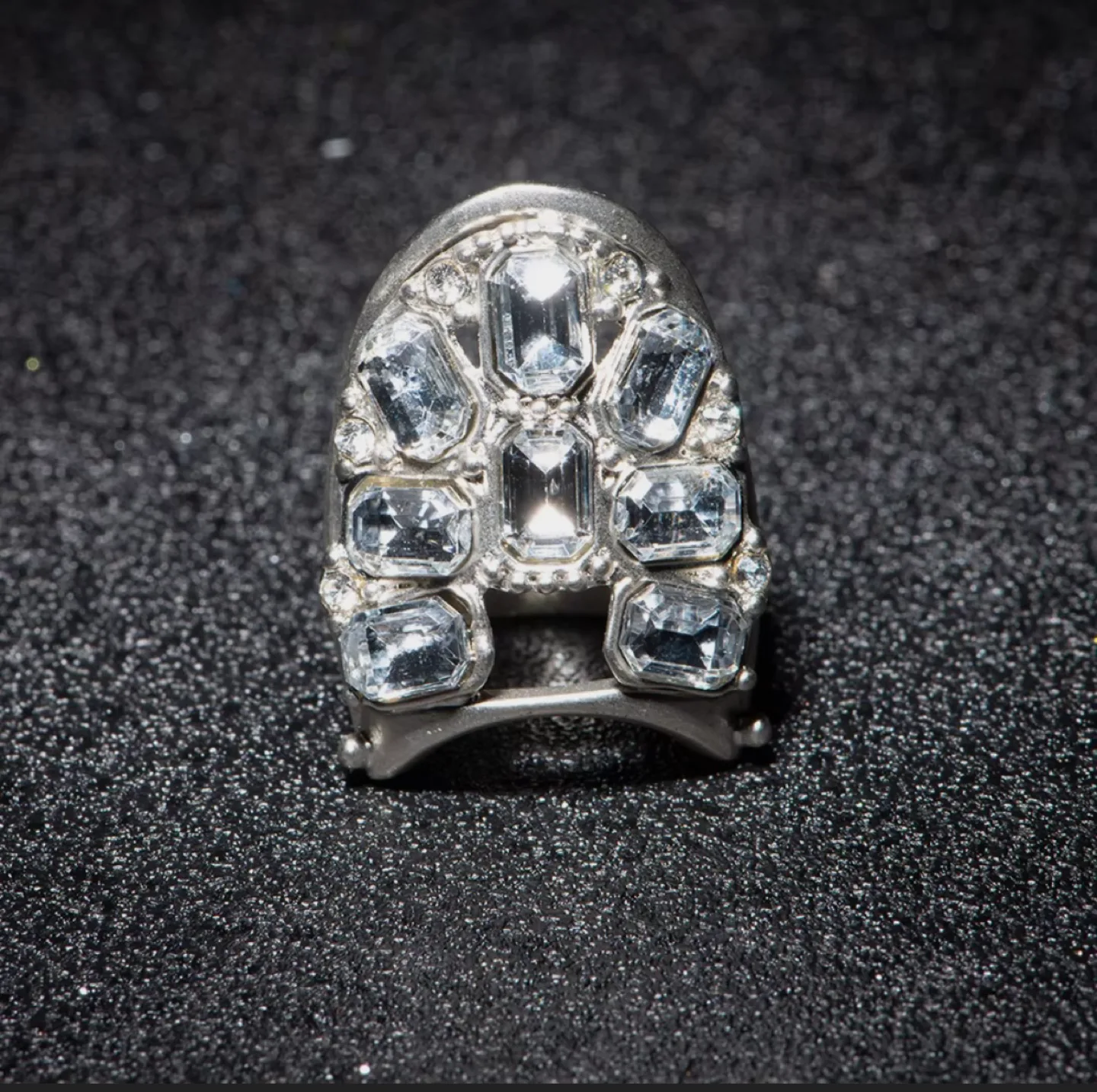 Unique Rhinestone Statement Ring size 5.5 image indicator(7)