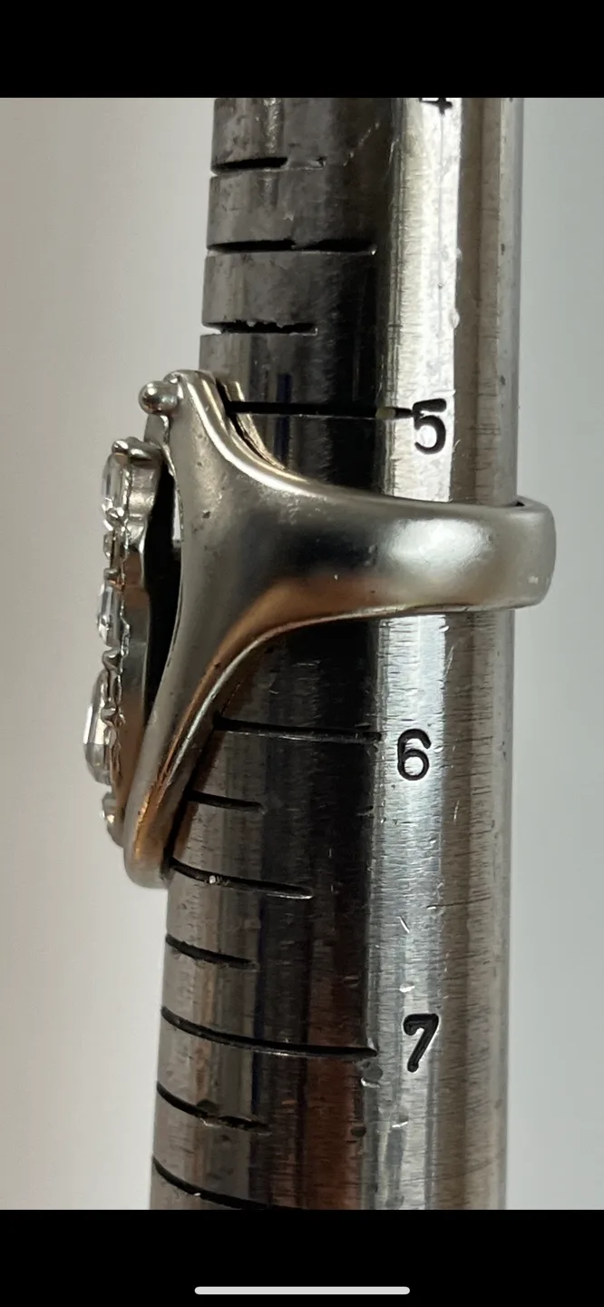 Unique Rhinestone Statement Ring size 5.5 image indicator(2)