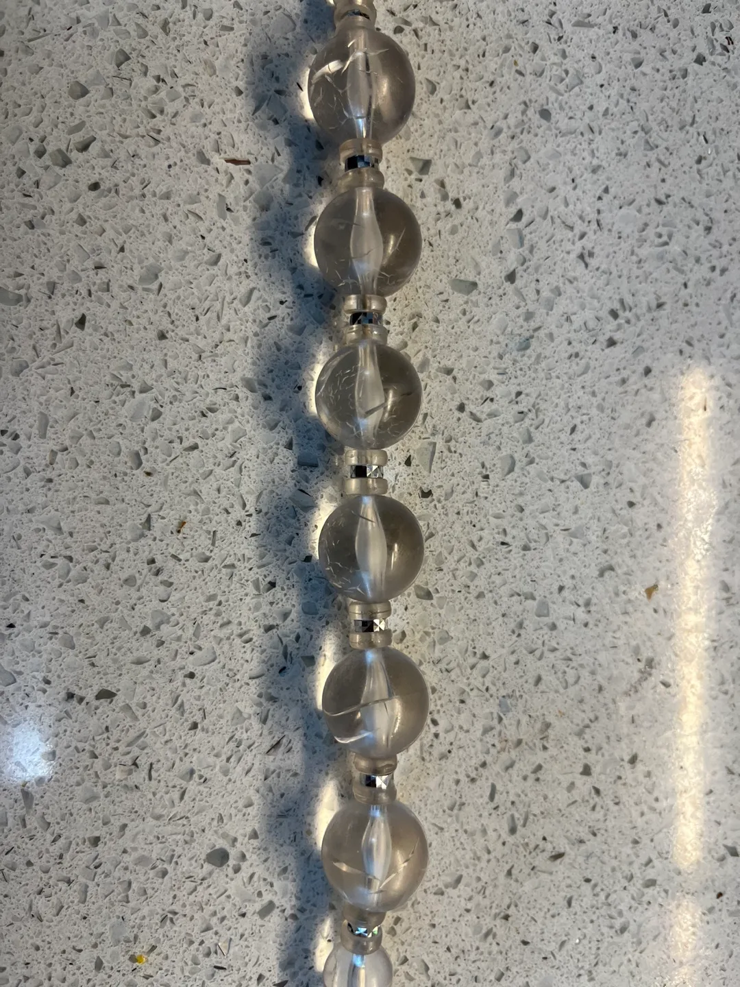 Vintage Lucite Heart Necklace Retro Mid-Century Modernist France image indicator(2)