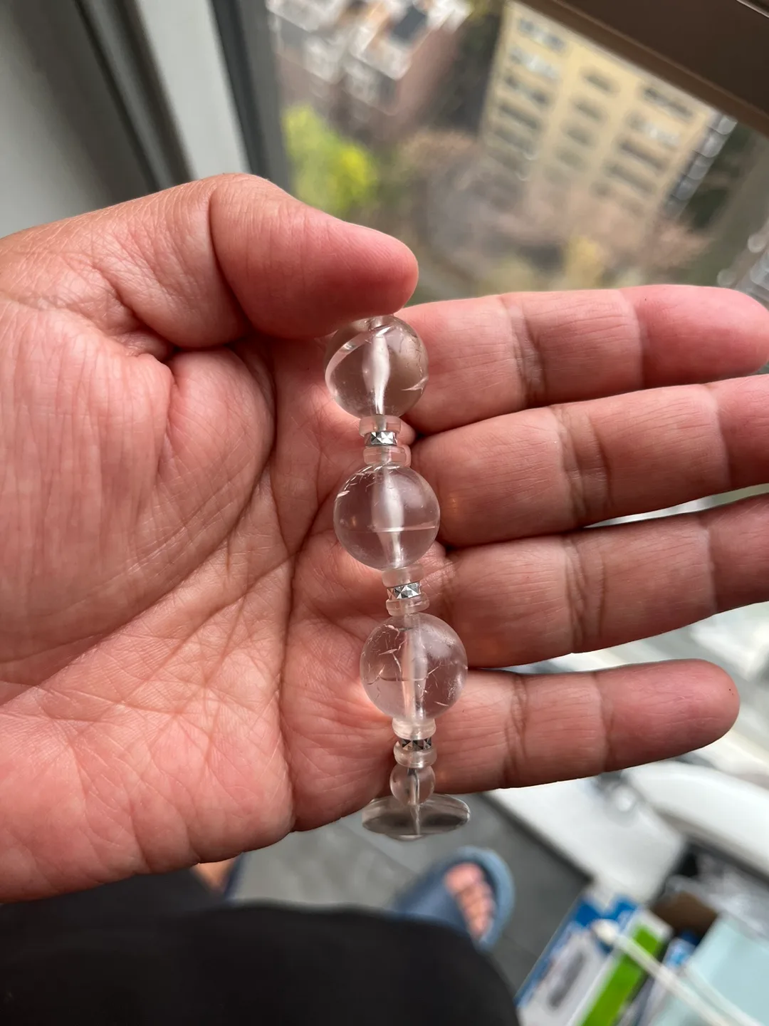 Vintage Lucite Heart Necklace Retro Mid-Century Modernist France image indicator(6)