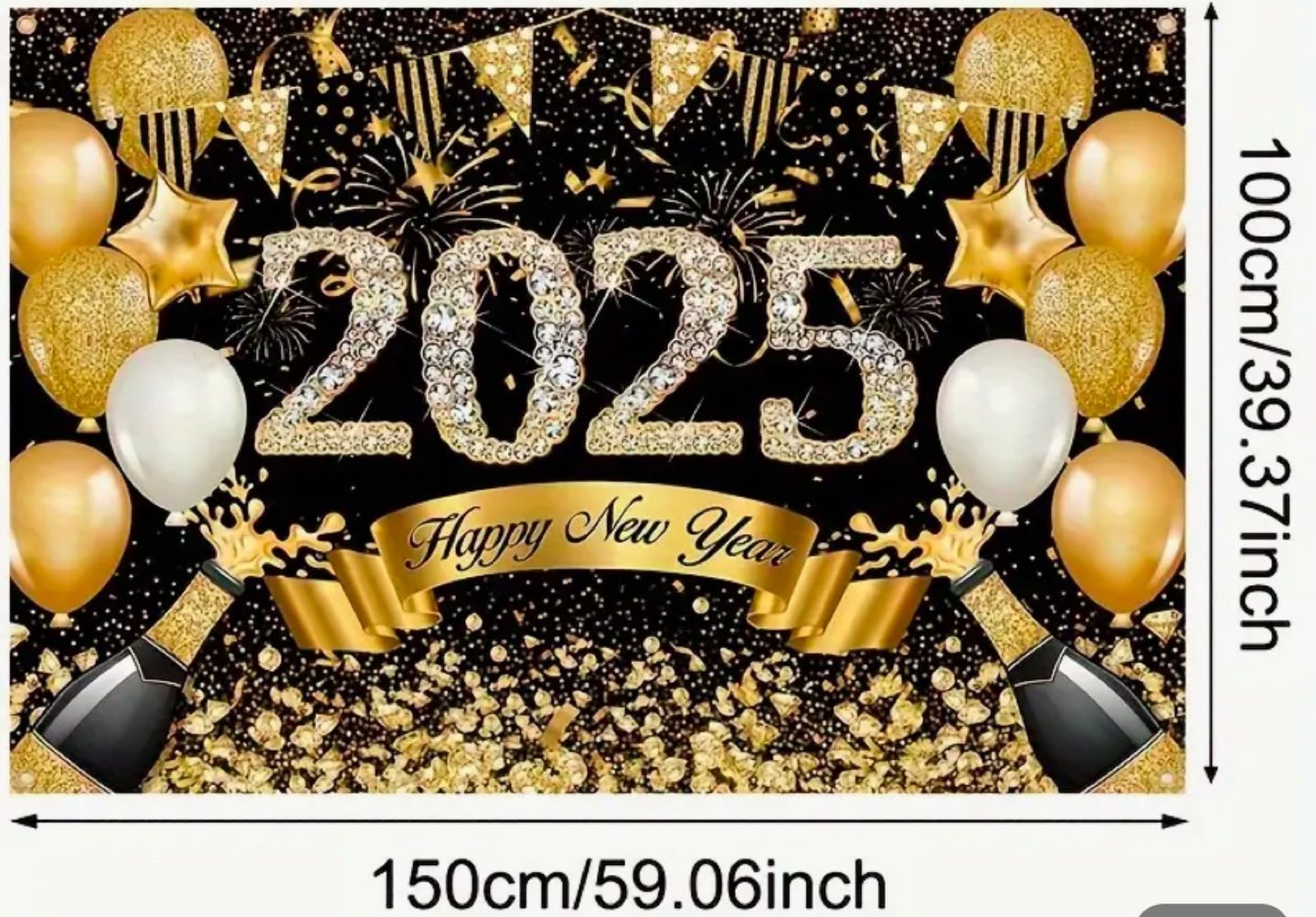 2025 New Year's Eve Photo Backdrop