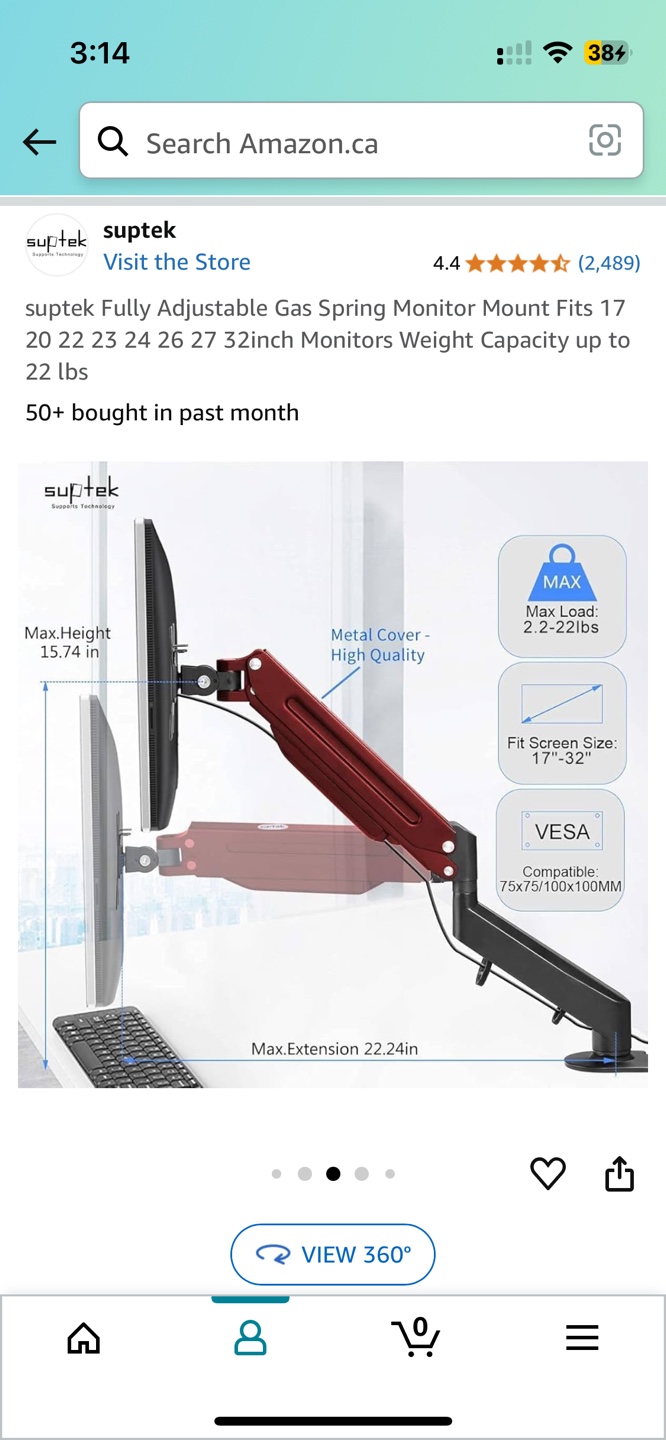 Monitor Desk Mount Arm - photo 4