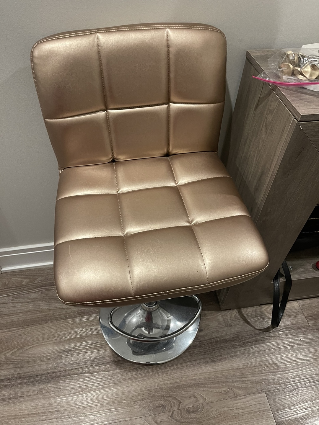 Rose Gold Swivel Bar Stool