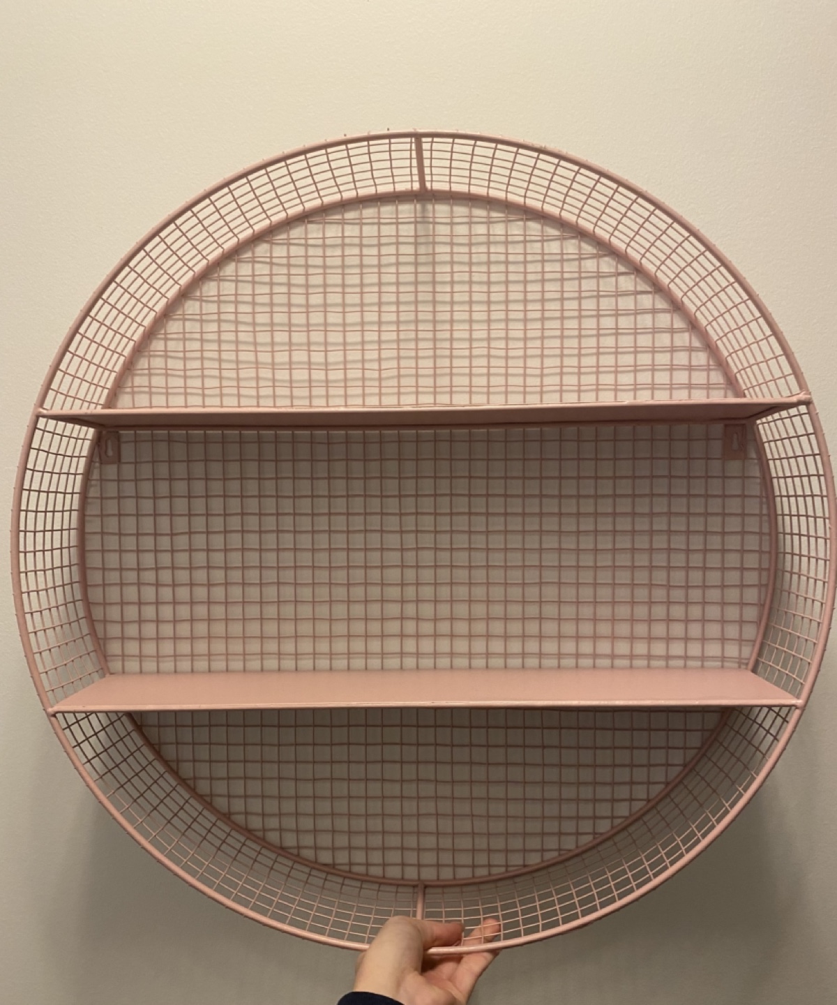 Pink Round Wall Shelf