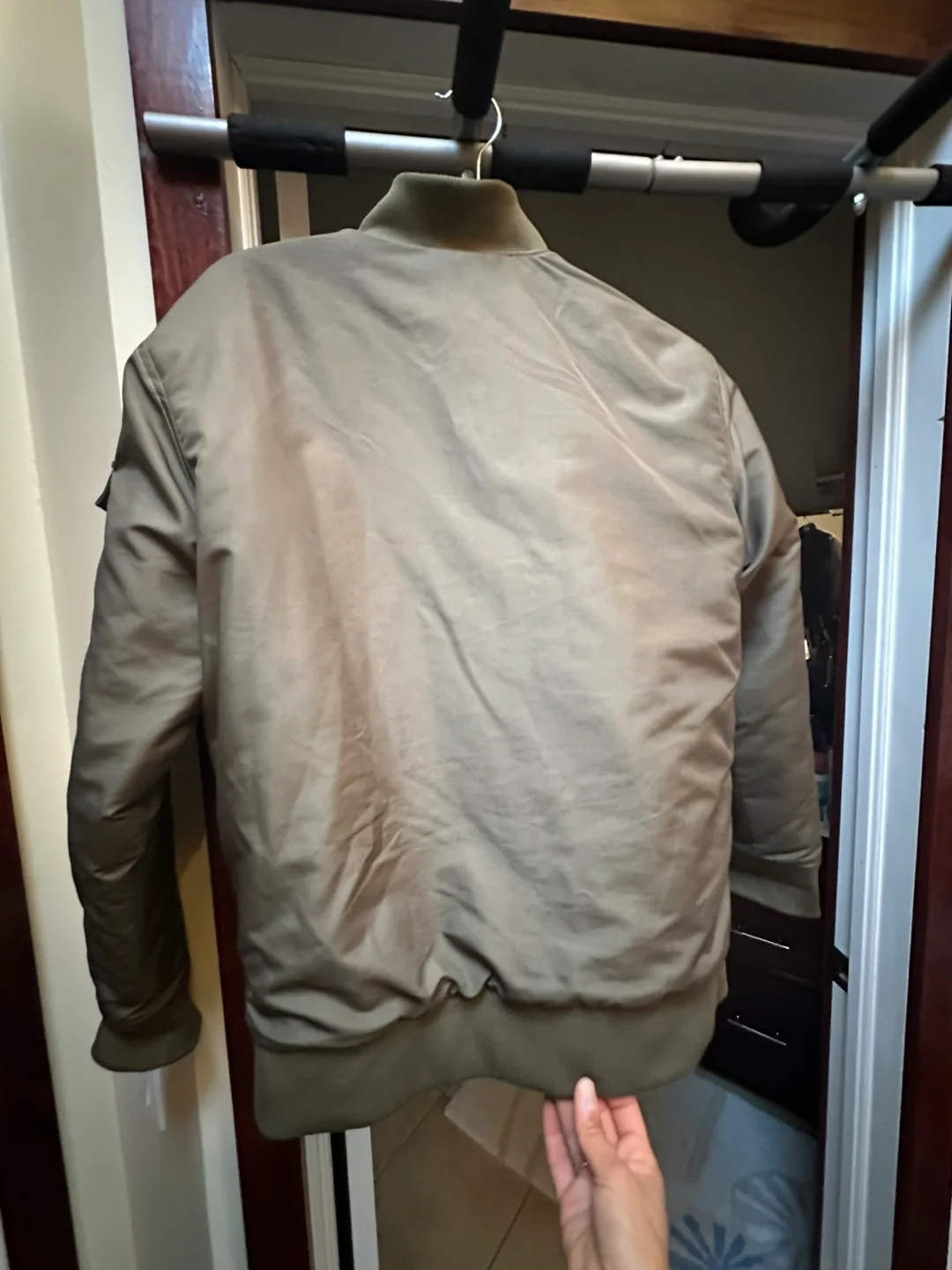 Unisex Green Bomber Jacket image indicator(2)