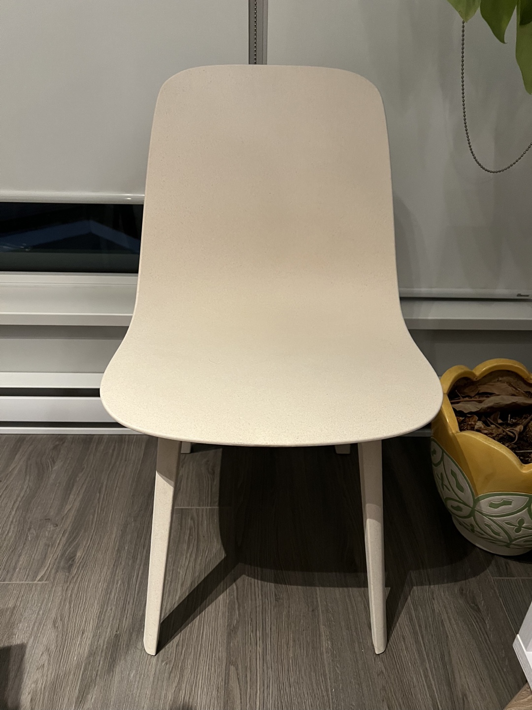 Set of 4 Cream Plastic Dining Chair from Ikea
