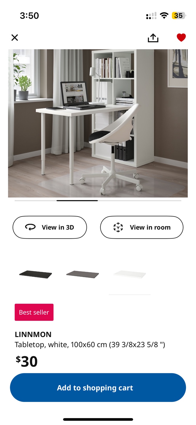 IKEA white desk - photo 4