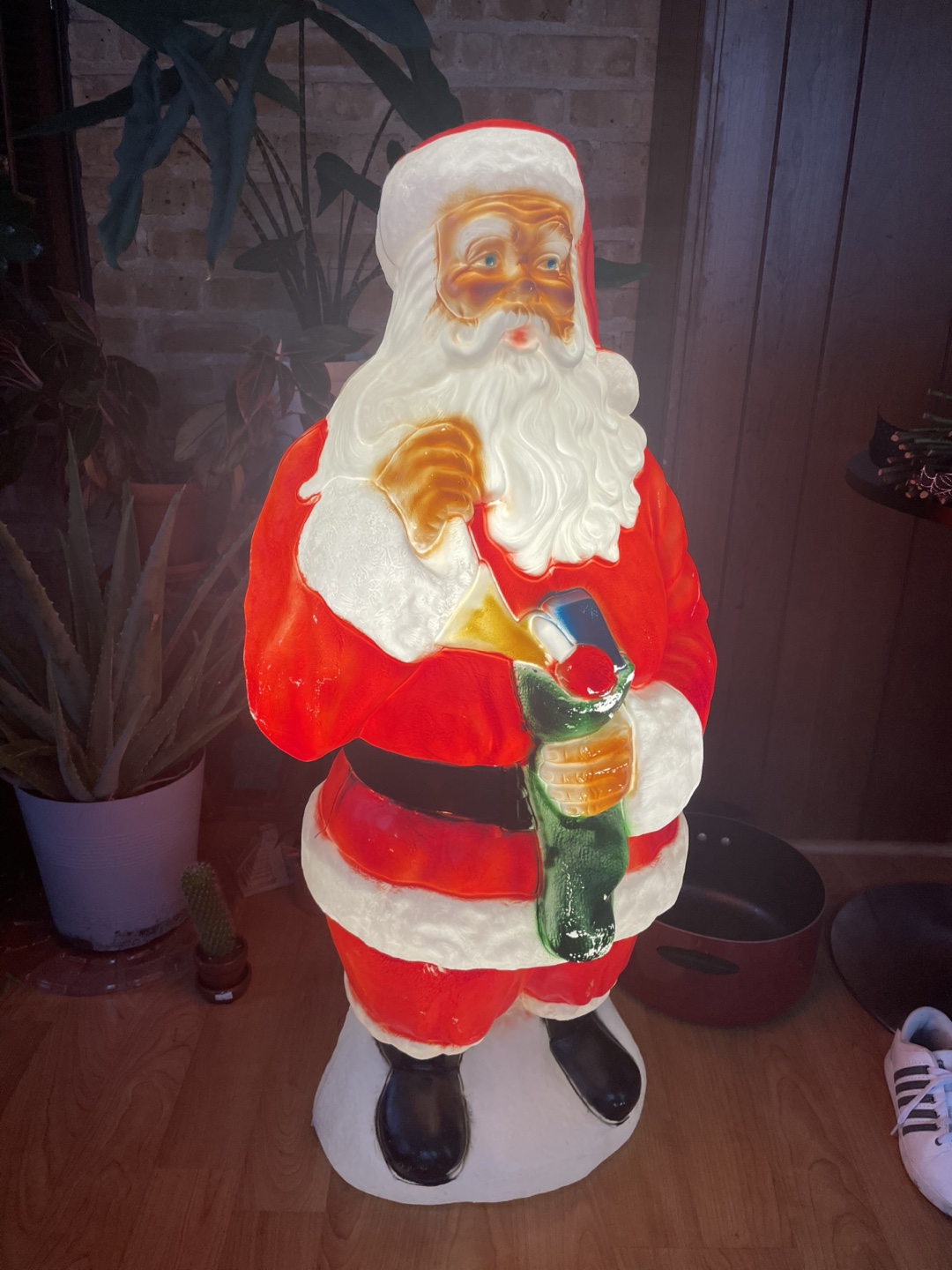 Vintage Lighted Santa Claus and Helper - photo 2
