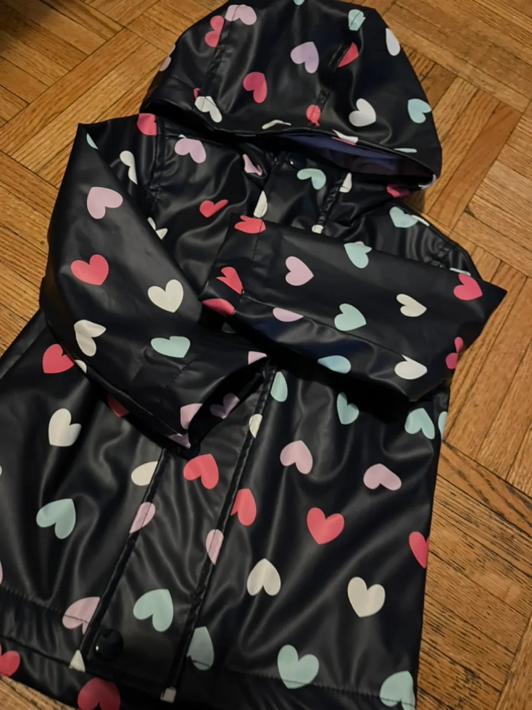 Kids Raincoat with Hearts