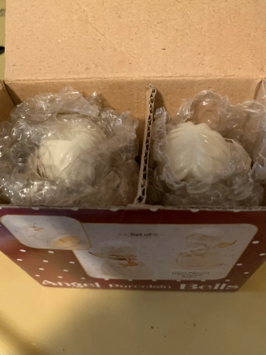 Set of 2 Angel Porcelain Bells -NEW image indicator(3)