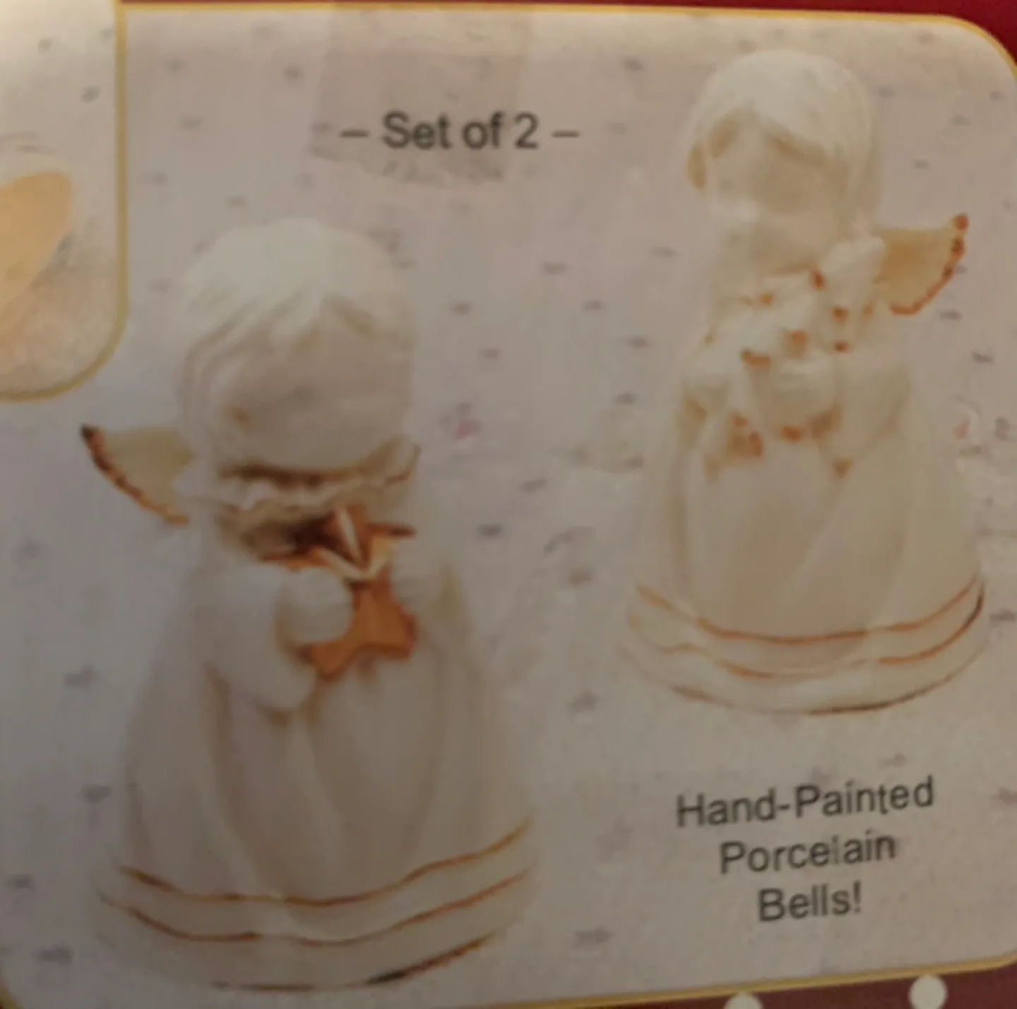 Set of 2 Angel Porcelain Bells -NEW image indicator(2)