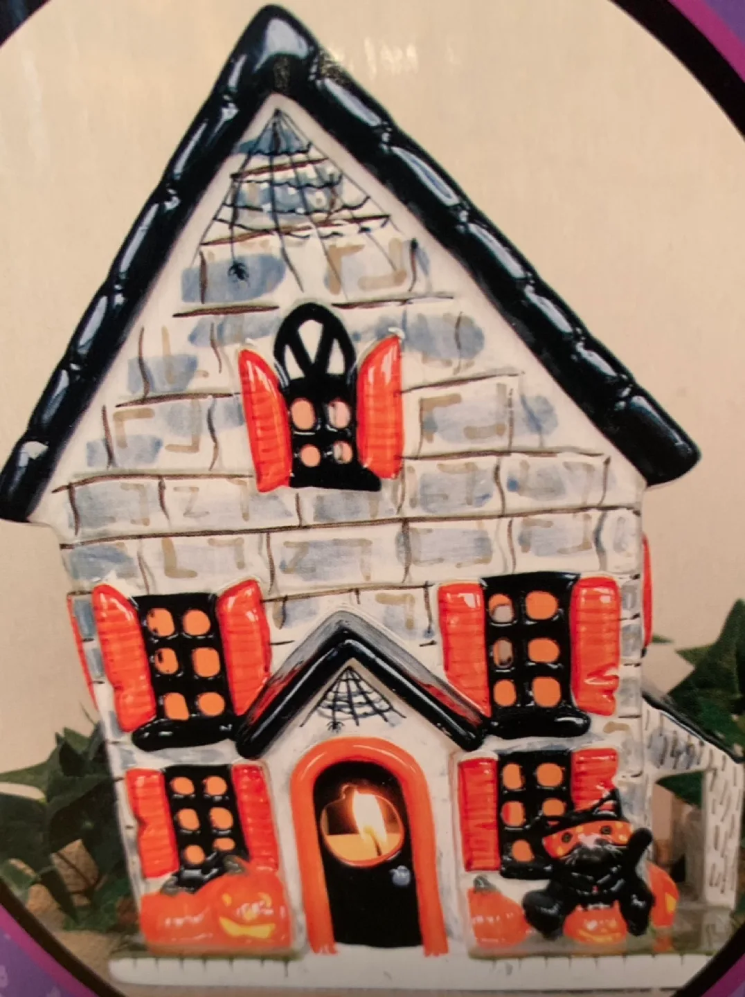 Halloween Haunted House Tealight Holder-NEW (+candle) image indicator(4)
