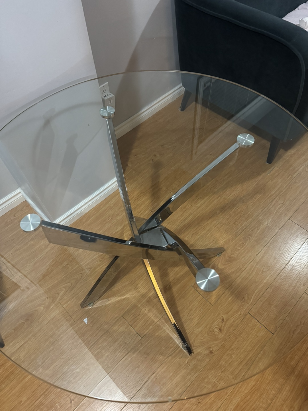 Glass and Chrome Round Table - photo 4