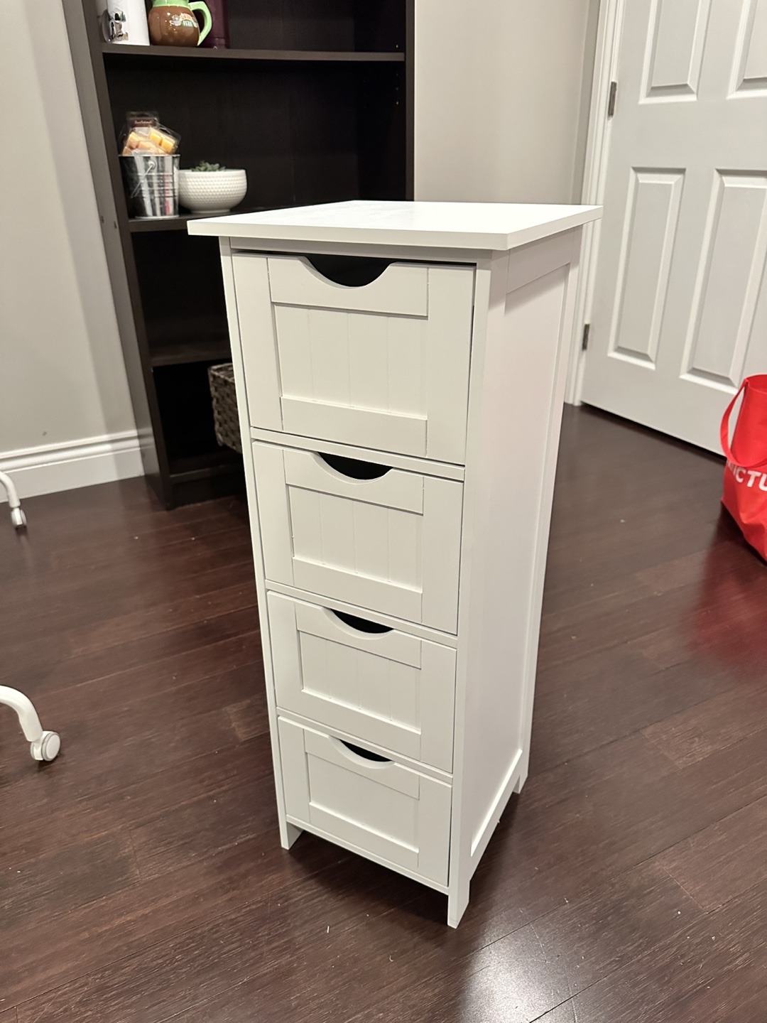 White 4 Drawer Bathroom Cabinet