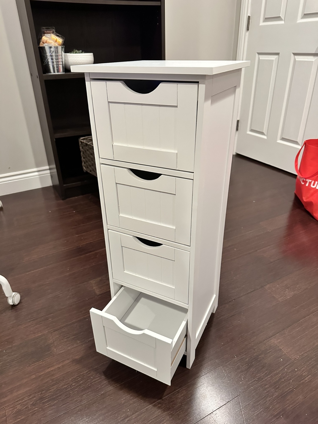 White 4 Drawer Bathroom Cabinet - photo 2