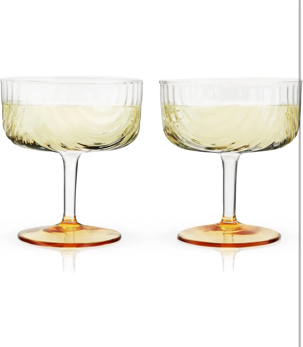 Set of 2 Gold Rimmed Champagne Flutes image indicator(3)