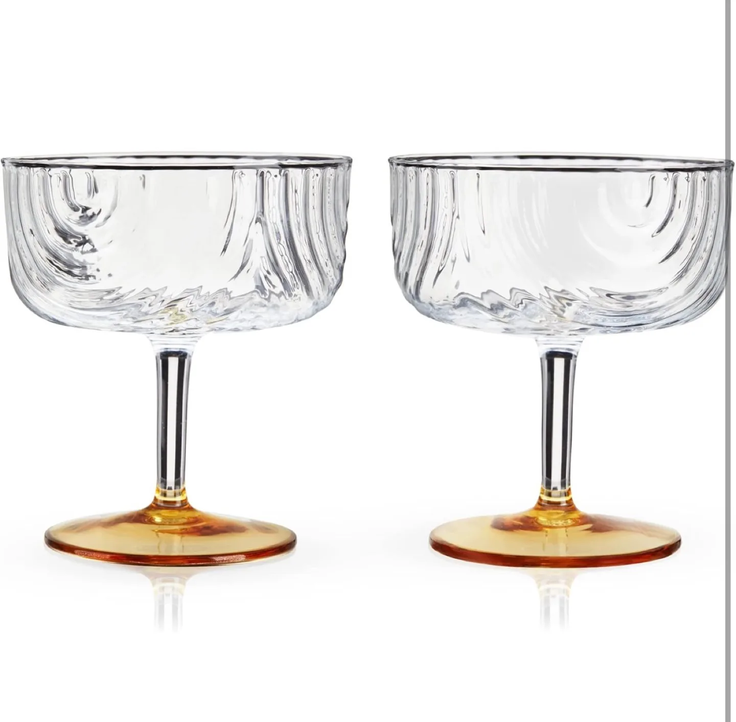 Set of 2 Gold Rimmed Champagne Flutes image indicator(4)