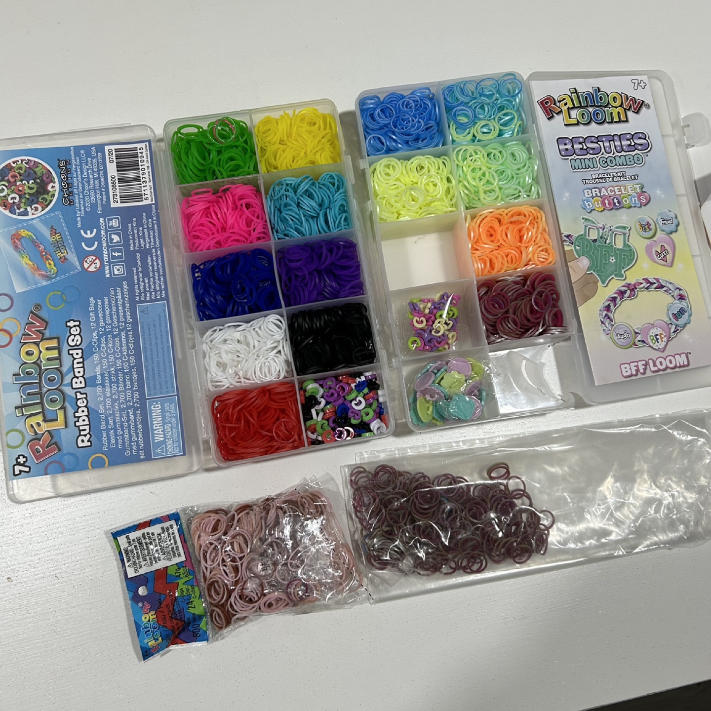 Rainbow Loom Rubber Band Set + Extras