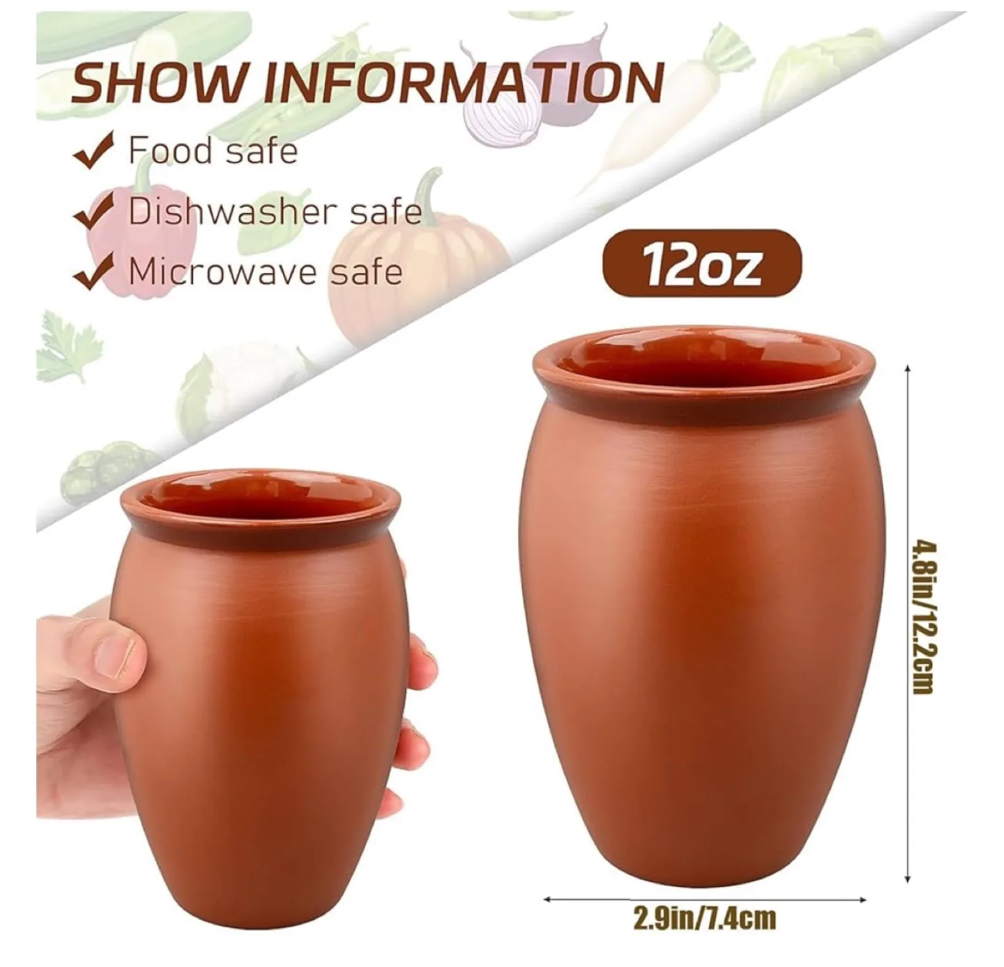 Set of 6 Clay Cups image indicator(3)