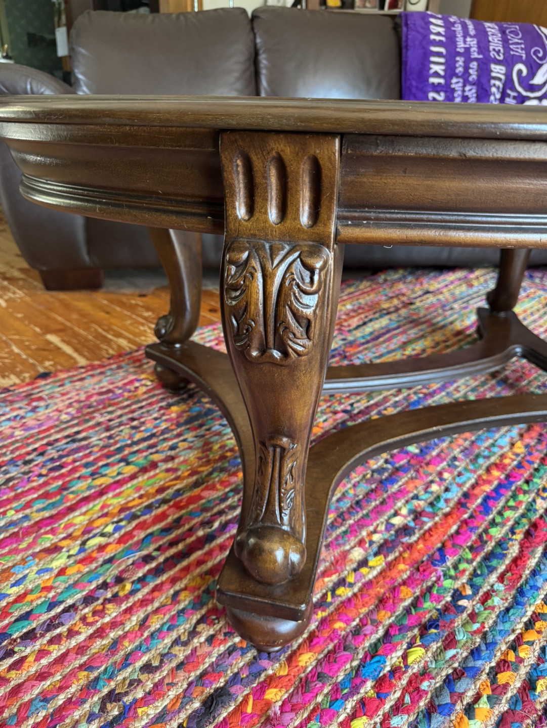 Ornate Glass Top Coffee Table - photo 2