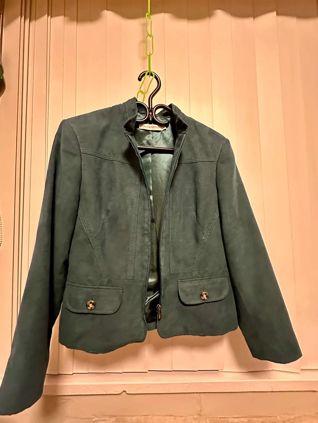 Laura Petites Green Suede Jacket image indicator(4)