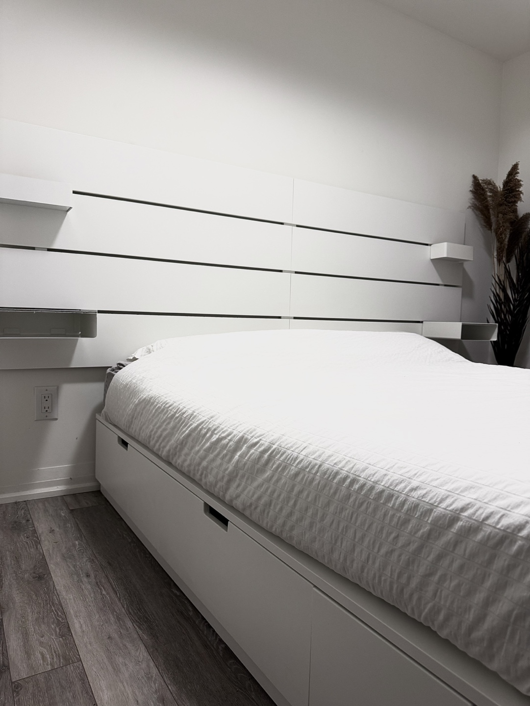 IKEA NORDLI Bed Frame with Headboard, Queen Size, White - photo 5