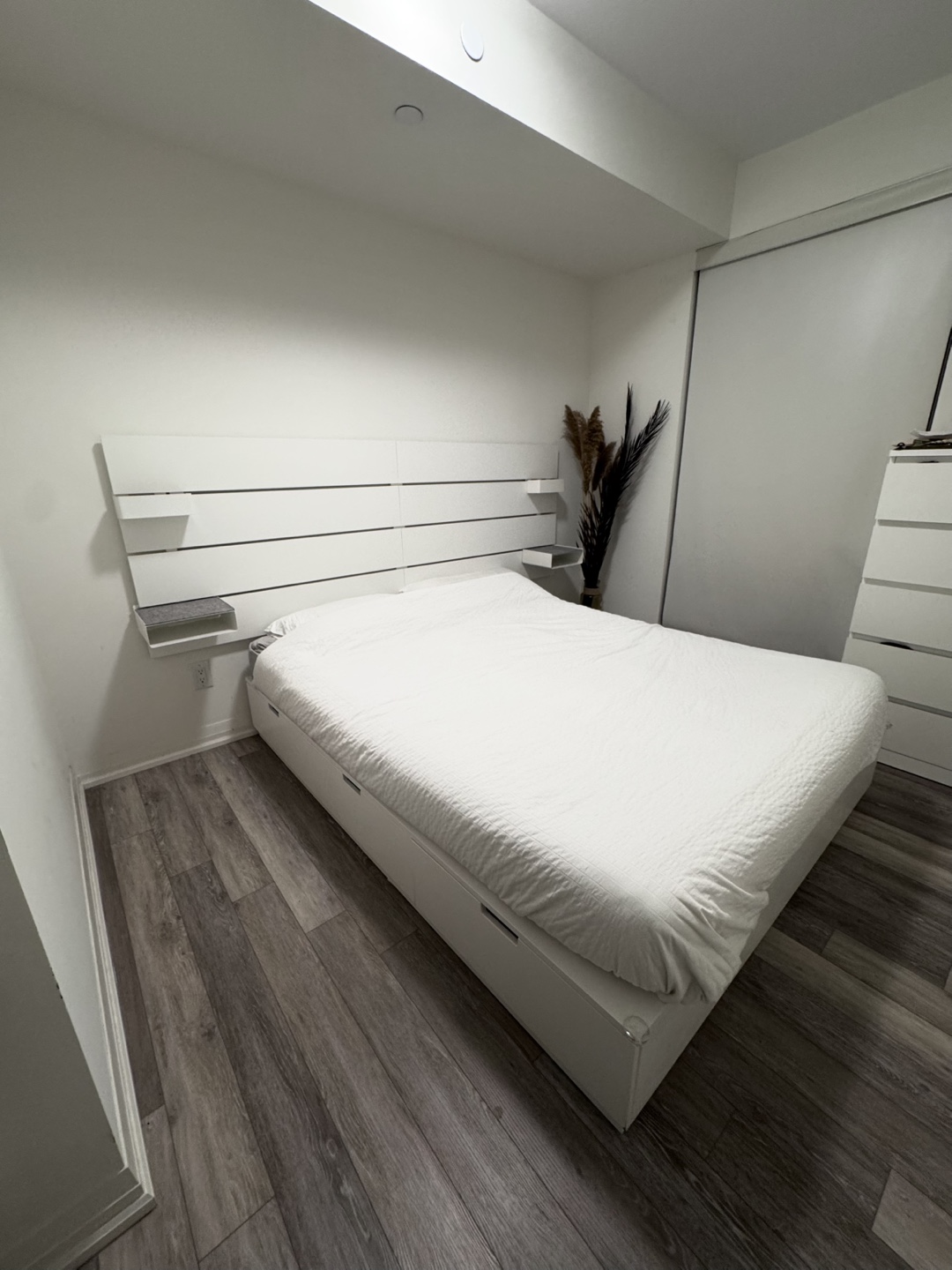 IKEA NORDLI Bed Frame with Headboard, Queen Size, White - photo 3