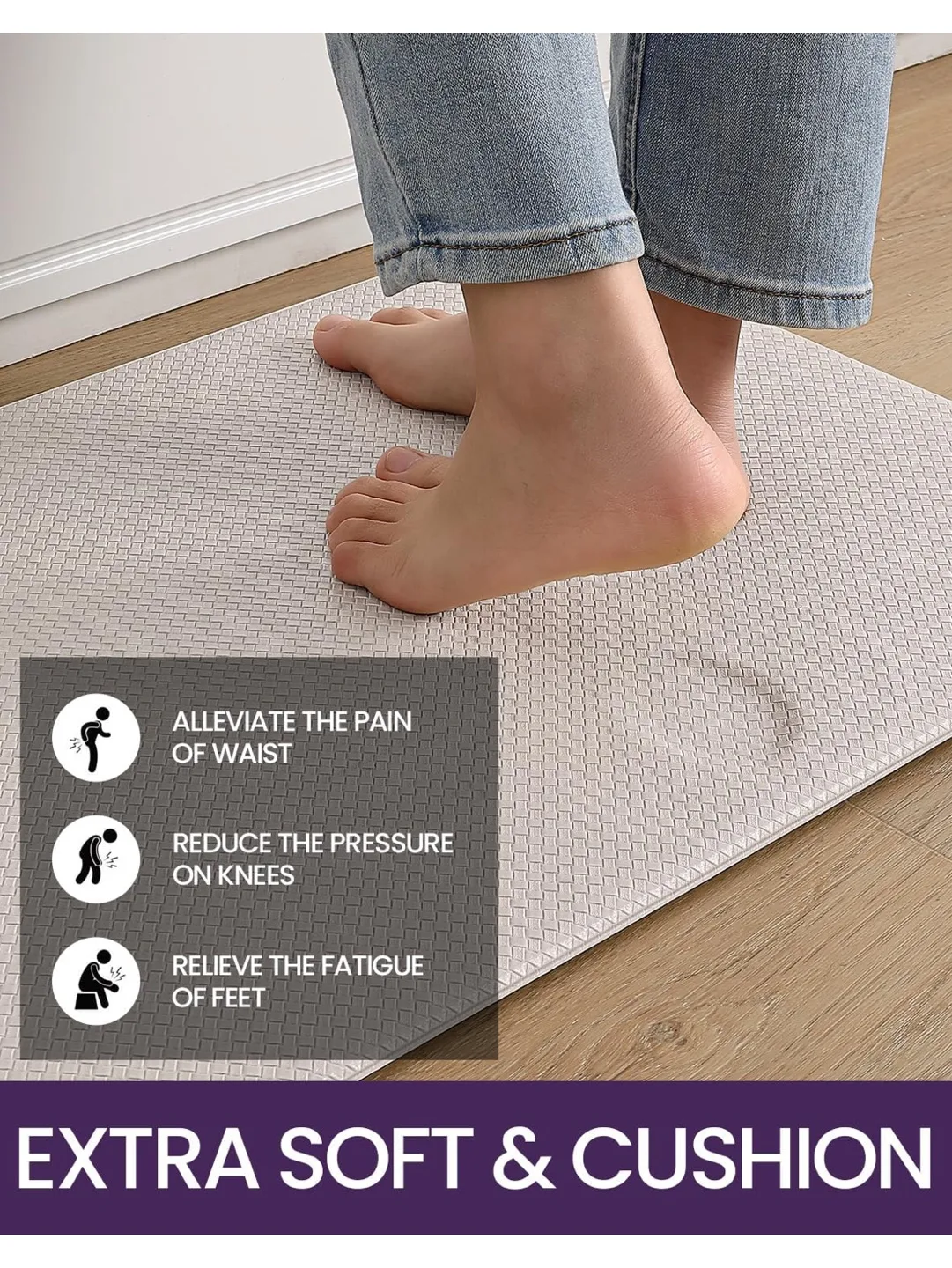 Kitchen Mat, Anti-Fatigue Mat, Waterproof and Oil-Proof image indicator(2)
